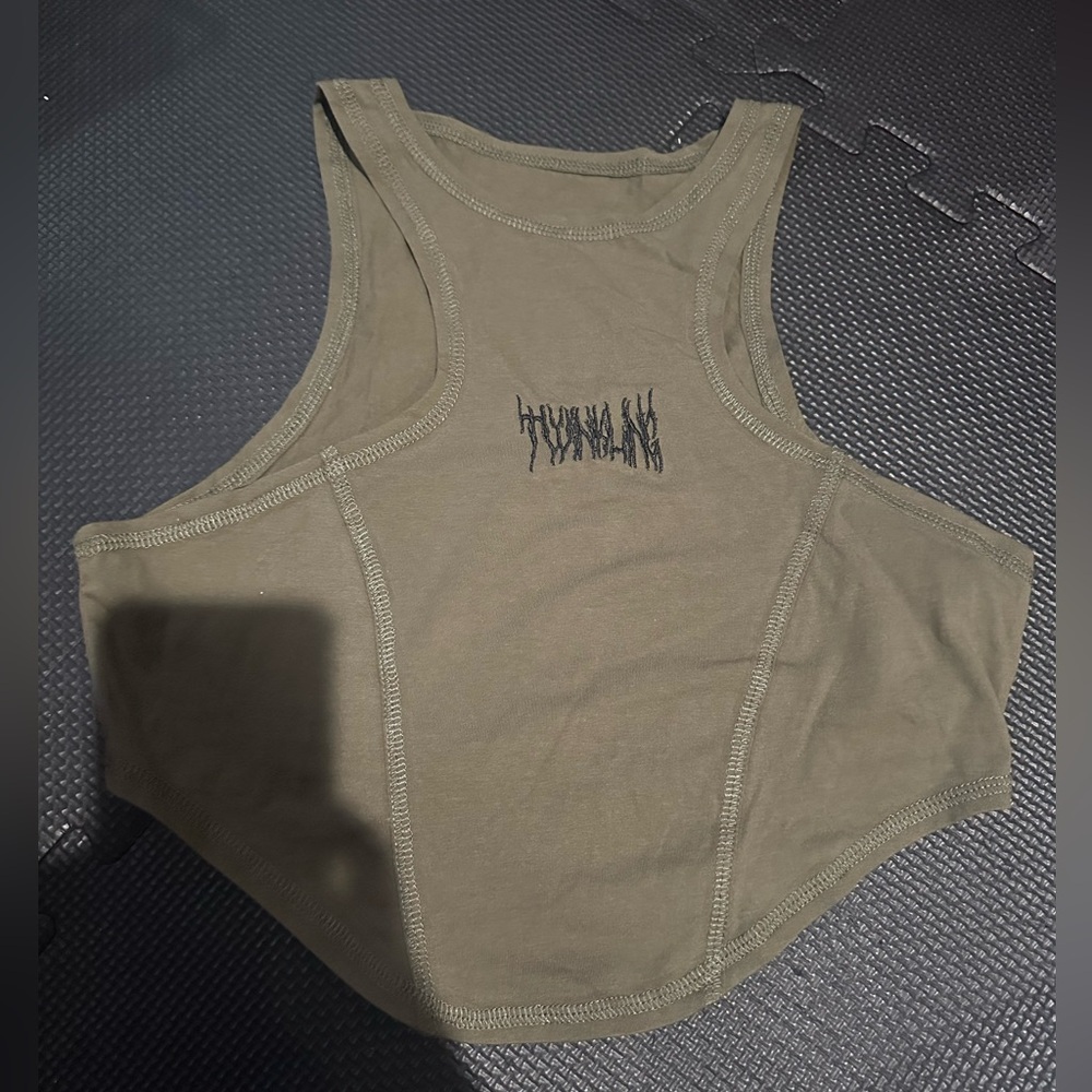 SHEIN Olive Green Sleeveless Top